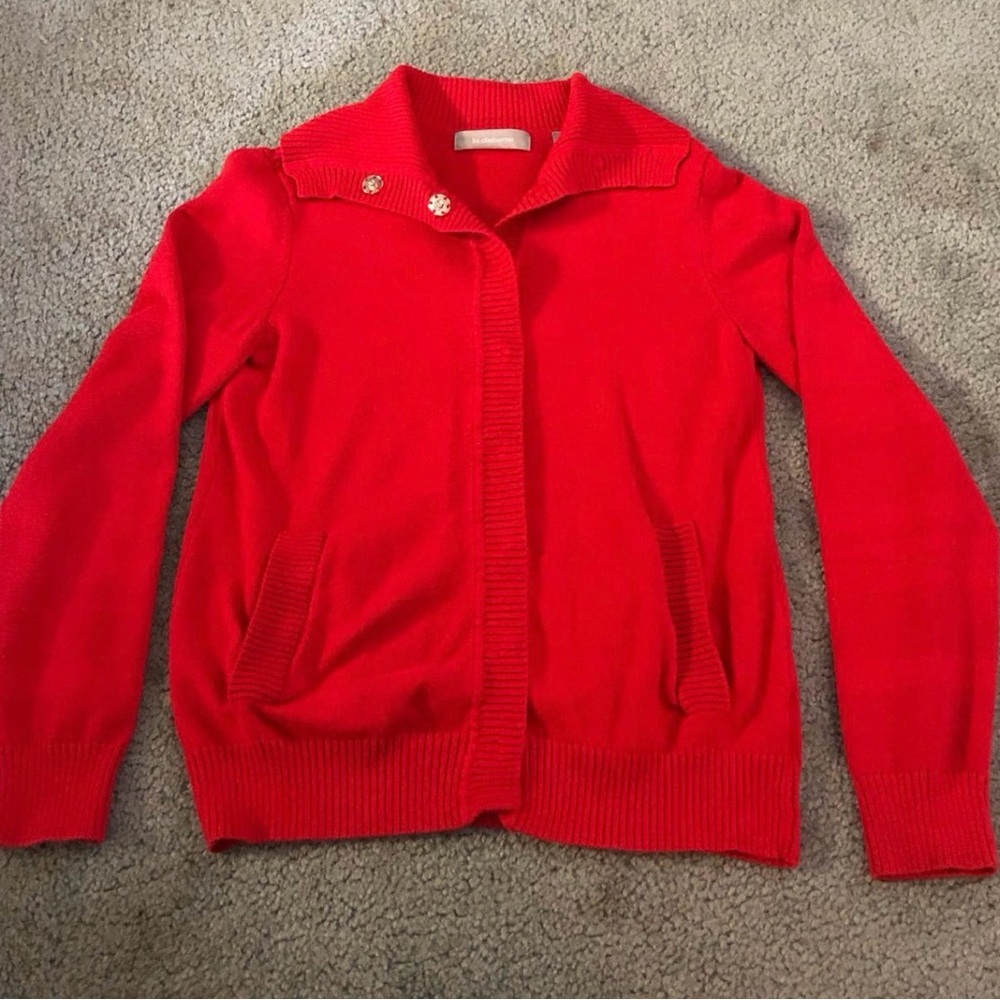Liz Claiborne Vibrant Red Cardigan